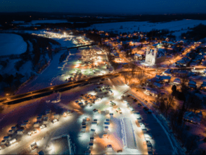 Pêche sur glace de nuit